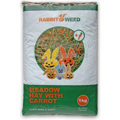 RabbitWeed Seno luční s mrkví 40 l 1 kg – Hledejceny.cz