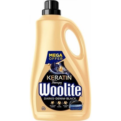 Woolite Keratin Therapy Darks Denim Black prací gel 3,6 l 60 PD – Zboží Mobilmania