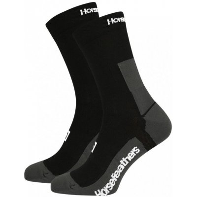 Horsefeathers Cyklistické ponožky Cadence Long Socks Black