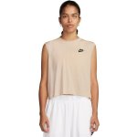 Nike SPORTSWEAR CLUB Dámské tílko béžová – Zboží Mobilmania