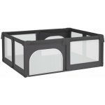 vidaXL 11461.10308 Dětská ohrádka se 2 dvířky tmavě šedá oxfordská tkanina – Zbozi.Blesk.cz