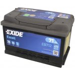 Exide Excell 12V 71Ah 670A EB712 – Zboží Mobilmania
