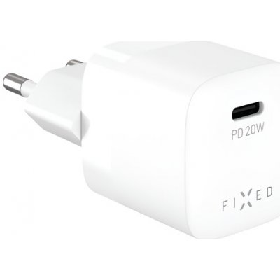 FIXED Síťová nabíječka Mini s USB-C výstupem a podporou PD, 20W, bílá – Zboží Živě