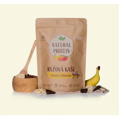 Natural Protein Proteinová rýžová kaše banán a čokoláda 480 g – Zbozi.Blesk.cz