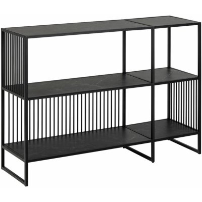 Actona Strington knihovna černá 120x83x35 cm – Zboží Mobilmania