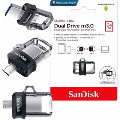 SanDisk Ultra Dual 64GB SDDD3-064G-G46 – Zboží Mobilmania