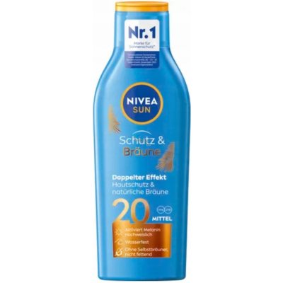 Nivea Sun Protect & Moisture hydratační mléko na opalování SPF20 200 ml – Zboží Dáma