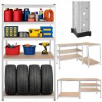 Bigstren Regál 180 x 100 x 60 cm 5 polic stříbrný 27509 – Hledejceny.cz