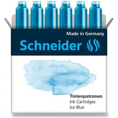 Schneider Inkoustové bombičky Schneider 6 ks ledová modrá 6613 – Zboží Mobilmania
