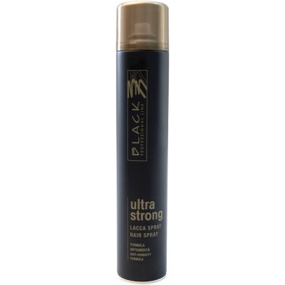 Black Ultra Strong Hair Spray objemový lak s leskem na vlasy pevně tužící 75 ml