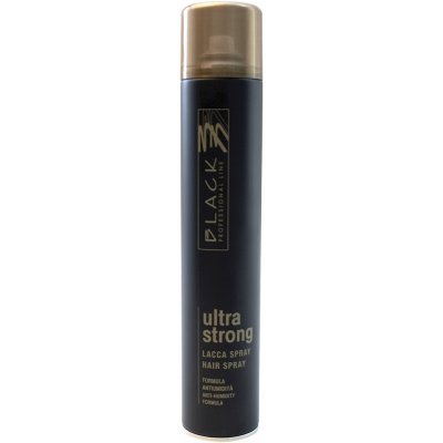 Black Ultra Strong Hair Spray objemový lak s leskem na vlasy pevně tužící 75 ml – Zboží Dáma