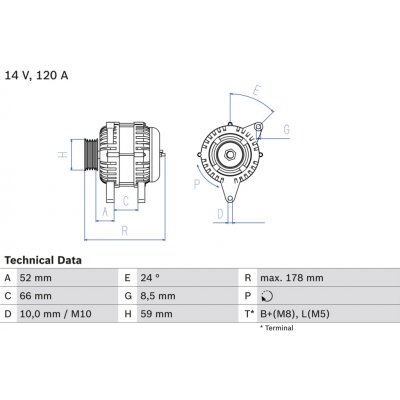Alternátor BOSCH 0 986 049 061 (0986049061) | Zboží Auto