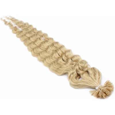 50cm vlasy pro metodu keratin 0,5g/pr. kudrnaté nejsvětlejší blond – Zboží Dáma