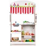 Eco Toys Dřevěná kuchyňka s příslušenstvím 101 x 60 x 27 cm bílá – Zboží Dáma