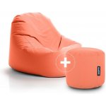 SakyPaky Sedací vak Klííídek s taburetem oranžová – Zboží Mobilmania