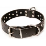 BAFPET Kožený obojek podšitý zdobený nýty – Zboží Dáma