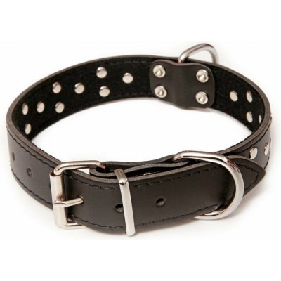 BAFPET Kožený obojek podšitý zdobený nýty – Zboží Dáma