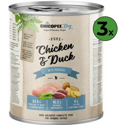 Chicopee Dog Junior Pure Chicken & Duck 800 g – Zboží Mobilmania