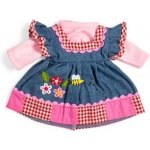 Bigjigs Toys Džínové šaty s růžovým lemem pro panenku 34 cm – Hledejceny.cz