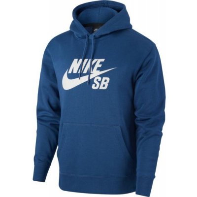 Nike SB Icon Hoodie Skate Pullover Mystic Navy White modrá