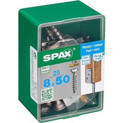 Spax Vrut sloupkový stř. hlava T-Star+ T40 CUT plný závit ocel A1 8x50 mm 25 ks – Hledejceny.cz