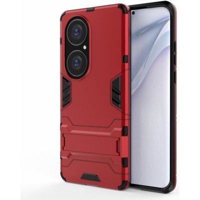 Pouzdro Guardy odolné hybridní s výklopným stojánkem pro mobil Huawei P50 Pro - červené – Zboží Mobilmania