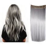 Clip in rychlopás 63cm kanekalon rovný – stříbrný – Zboží Dáma