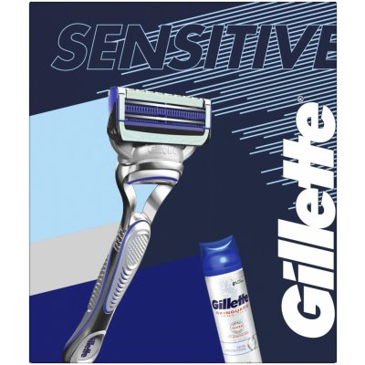 Gillette Sensor3 holící strojek + 6x hlavice + gel na holení 75 ml