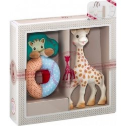 Vulli Můj první dárkový set žirafa Sophie & měkké chrast. s korálky kolekce Sense & Soft