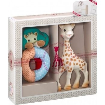 Vulli Můj první dárkový set žirafa Sophie & měkké chrast. s korálky kolekce Sense & Soft