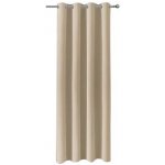 Vodoodpudivý, zatemňovací a tepelně izolační závěs se zavěšením grommet top - Béžový, 132 x 213 cm – Sleviste.cz