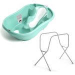 OK BABY SET Vanička rostoucí protiskluzová Onda Evolution Sky blue Kovový stojan na vanu – Hledejceny.cz