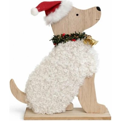 DECOLED Dřevěná dekorace na stůl pes 21,5 × 26 cm, stojící – Sleviste.cz