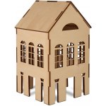 Albi Dřevěná 3D dekorace domečku 3 okýnka 11 cm x 20 cm x 11,5 cm – Hledejceny.cz