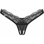 Obsessive Arrowel crotchless thong Černá – Zboží Dáma