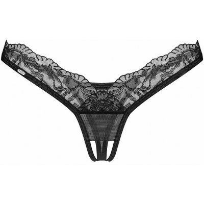 Obsessive Arrowel crotchless thong Černá – Zboží Dáma