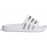 adidas Adilette Aqua Slide Boys White/Silver – Zboží Mobilmania