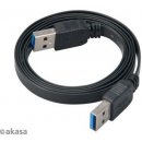 Akasa AK-CBUB15-15BK Proslim, USB 3.0 typ A M - A M, plochý, 1.5 m