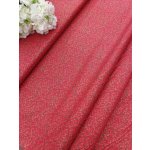 Látka 100% bavlna - zelené vánoční bobule na červené – Sleviste.cz