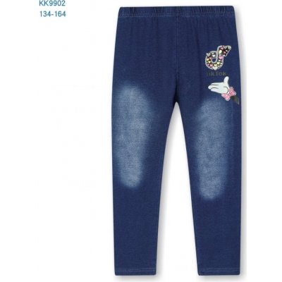 Kugo KK9902 Dívčí riflové legíny dorost jeans – Zboží Mobilmania