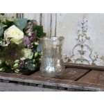 Stříbrná antik skleněná dekorační vázička Gria - Ø 9*14cm - Chic Antique – Hledejceny.cz