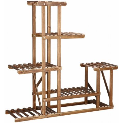 SPRINGOS Kaskádový stojan na květiny 95 cm SPRINGOS PLANT 11 GA0176-XG hnědý – Zboží Dáma