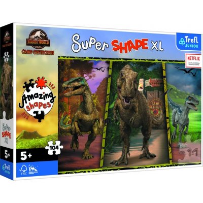 TREFL Super Shape XL Jurský svět: Křídový kemp 104 dílků – Zboží Mobilmania