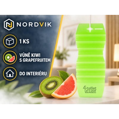 4TOILET Vonná závěska do interiéru Kiwi s grapefuitem – HobbyKompas.cz
