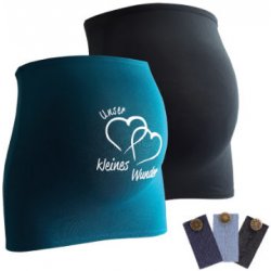 Mamaband břišní pás 2-pack Our Little Miracle 3-pack kalhoty prodloužení černá/ petrol