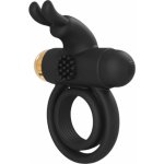 Elite Joel - akumulátorový, vibrační kroužek na varlata a penis černý – Zbozi.Blesk.cz