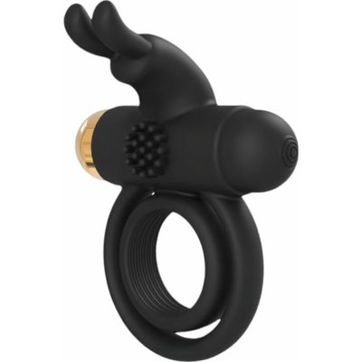 Elite Joel - akumulátorový, vibrační kroužek na varlata a penis černý – Zbozi.Blesk.cz