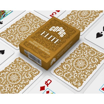 Copag Elite Poker Jumbo Big index 100% plastové, zlaté – Zboží Mobilmania