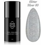 NANI gel lak Amazing Line 5 ml - Glitter Silver