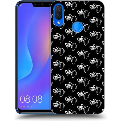 Pouzdro Picasee silikonové Huawei Nova 3i - Separ - White On Black černé – Zboží Mobilmania